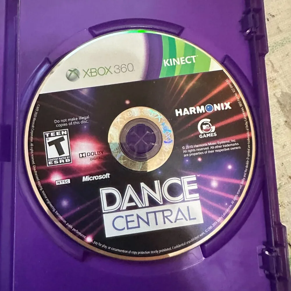 Dance Central (Microsoft Xbox 360, 2010) No Manual